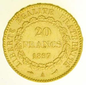 Franciaország 1897A 20Fr Au (6,48g/0.900) ... 