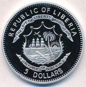 Libéria 2009. 5$ Cu Nagy Hadvezérek - ... 