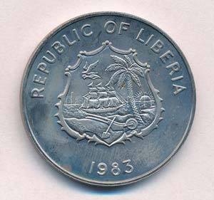 Libéria 1983. 2$ Cu-Ni ... 