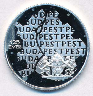 1998. 750Ft Ag Budapest 125 éves műanyag ... 