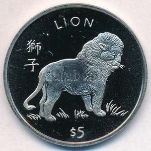 Libéria 1997. 5$ Cu-Ni ... 