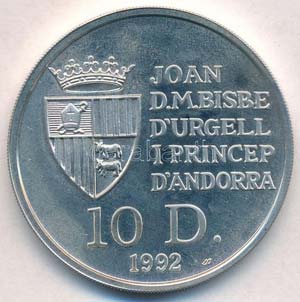 Andorra 1992. 10D Ag Zerge ... 