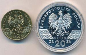 Lengyelország 2006. 2Zl sárgaréz + 20Zl ... 