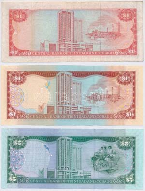 Trinidad és Tobago 1985. 1$ + 2006. 1$ + 5$ ... 