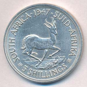 Dél-Afrika 1947. 5Sh Ag VI. György ... 