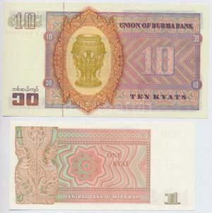 Burma 1973. 10K + Mianmar 1990. 1K ... 