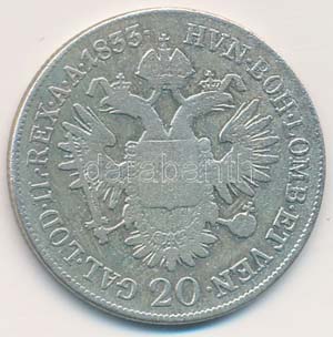 Ausztria 1833A 20kr Ag I. Ferenc (6,49g) ... 