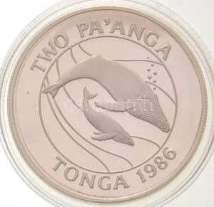 Tonga 1986. 2P Ag Hosszúszárnyú bálna ... 