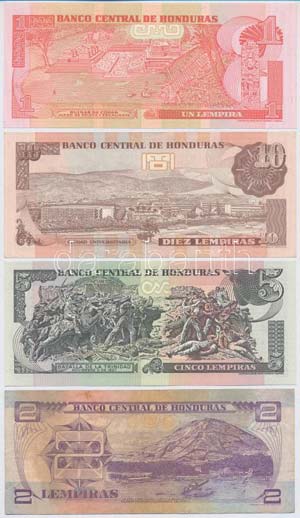 Honduras 2000. 1L + 2004. 2L + 5L + 10L ... 