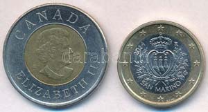 Kanada 2008. 2$ + San Marino 2014. 1E ... 