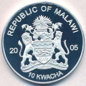 Malawi 2005. 10K Cu-Ni Fehérhasú ... 