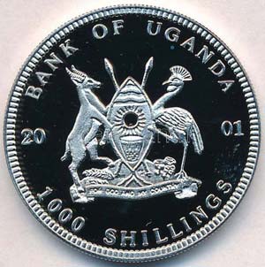 Uganda 2001. 1000Sh Cu-Ni Orrszarvú ... 