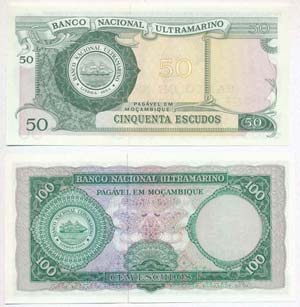 Mozambik 4db-os bankjegy tétel, mind ... 