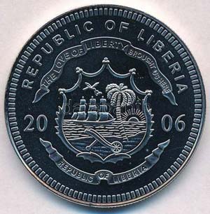 Libéria 2006. 5$ Cu-Ni Queen Mary II ... 