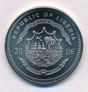 Libéria 2006. 5$ Cu-Ni Titanic multicolor ... 