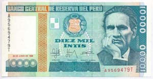 Peru 1988. 10.000I ... 