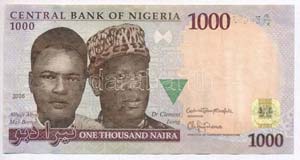 Nigéria 2016. 1000N ... 