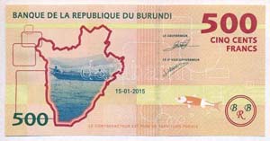 Burundi 2015. 500Fr ... 