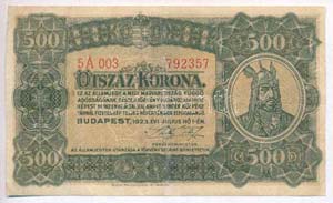 1923. 500K Magyar ... 