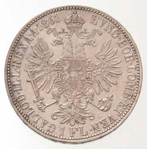 Ausztria 1861A 1Fl Ag Ferenc József ... 