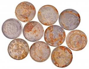 10db kínai ezüstpénz Fe hamisítványa ... 