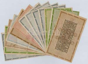 1946. 13db-os vegyes adópengő bankjegy ... 