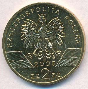 Lengyelország 2005. 2Zl sárgaréz Bagoly ... 