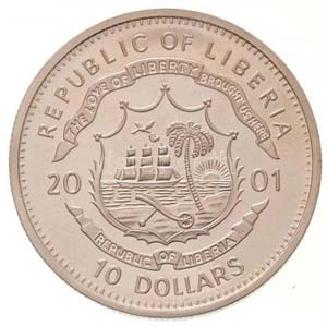 Libéria 2001. 10$ Szabadság pillanatai - ... 