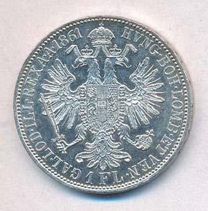 Ausztria 1861A 1Fl Ag Ferenc József ... 