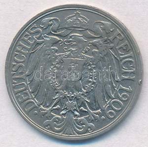 Német Birodalom 1909G 25pf Ni II. Vilmos ... 