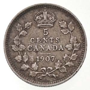 Kanada 1907. 5c Ag VII. Eduárd T:2
Canada ... 