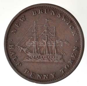 Kanada / Új-Brunswick 1843. 1/2p Cu ... 