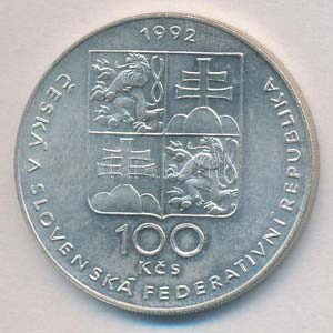 Csehszlovákia 1992. 100K Ag Náci ... 