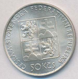 Csehszlovákia 1991. 50K Ag Bohémia ... 