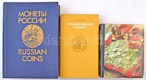 3db orosz nyelvű numizmatikai könyv ... 