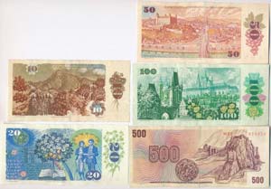 Csehszlovákia 1973-1989. 10K-500K (5xklf) ... 