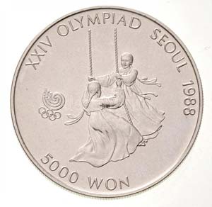 Dél-Korea 1987. 5000W Ag 1988 Olimpia - ... 