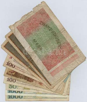 11db-os vegyes külföldi bankjegy tétel ... 