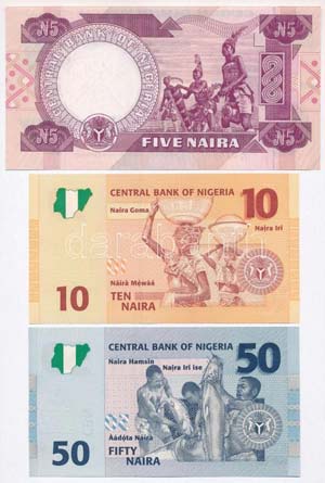 Nigéria 2005. 5N + 2006. 10N + 2007. 50N ... 