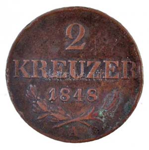 Ausztria 1848A 2kr Cu T:1-,2 ph., patina / ... 