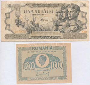Románia 1945. 100L + ... 