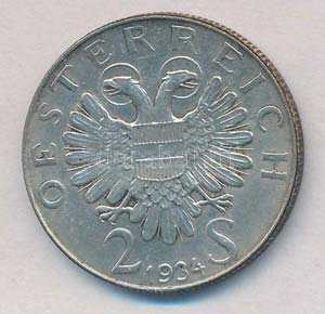 Ausztria 1934. 2Sch Ag Dollfuss T:1-,2 ... 