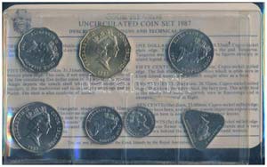 Cook-szigetek 1987. 5c-5$ Br, Cu-Ni (7xklf) ... 