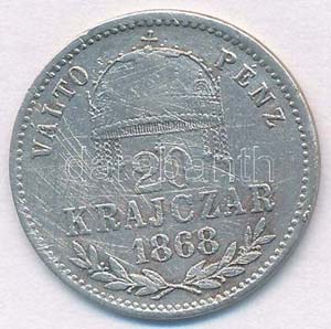 1868KB 20kr Ag Magyar ... 