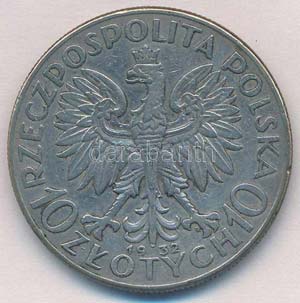 Lengyelország 1932. 10Zl Ag Varsó T:2 ... 