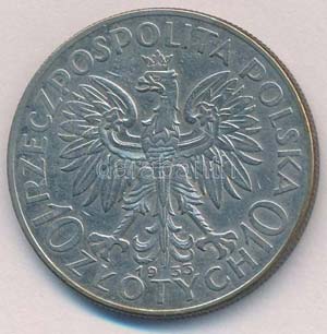 Lengyelország 1933. 10Zl Ag T:2 ... 