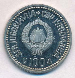 Jugoszlávia 1987. 100D Karadzsics eredeti ... 
