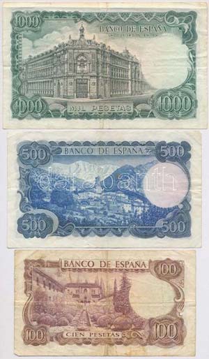 Spanyolország 1970. 100P + 1971. 500P + ... 