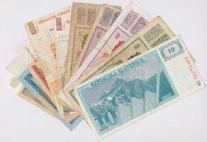 10db-os vegyes külföldi bankjegy tétel, ... 