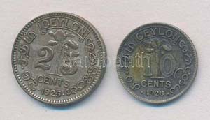 Ceylon 1925. 25c Ag + ... 